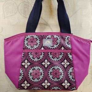 Igloo Pink and Navy Patterned Tote